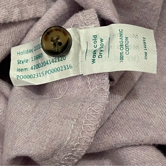 Marine Layer Purple Heather Josie Relaxed Popover Long Sleeve Size Medium - Picture 9 of 9